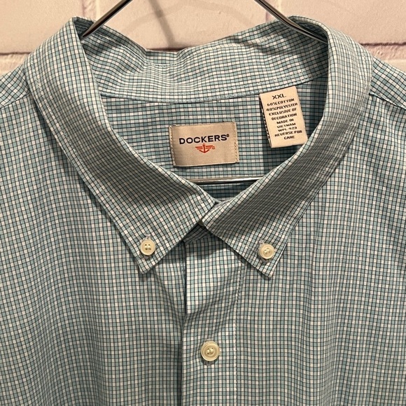DOCKERS short sleeve men button down shirt/size XXL - Picture 3 of 4